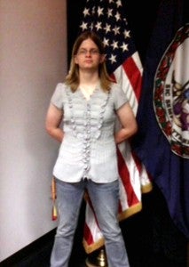 Kathleen Murray, daughter of Noreen and Pat Murray of Pamplin City, proudly volunteered to serve her country in the Untied States Marine Corps.  The 2015 Appomattox County High School graduate was sworn in on the evening of June 8, with her tentative shipping date to basic training to be December 14.