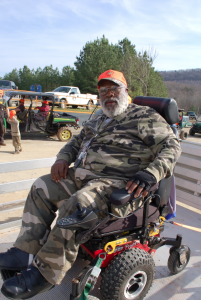Melvin Washington, a disabled veteran, readies for the next round of hunting in Buckingham.