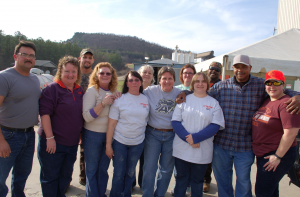 Many people volunteered for Buckingham’s Operation DAP Hunt on Saturday. Pictured are volunteers, from left, first row, Mike Smith, Sallie Mowbray, Judy Raines, Alice Gormus, Brenda Armstrong, Samantha VanWitzenburg, T.C. Johnson, Crystal Martin, second row, Devin Smith, Valerie VanWitzenburg, Courtney Wood and Barry Wright. 