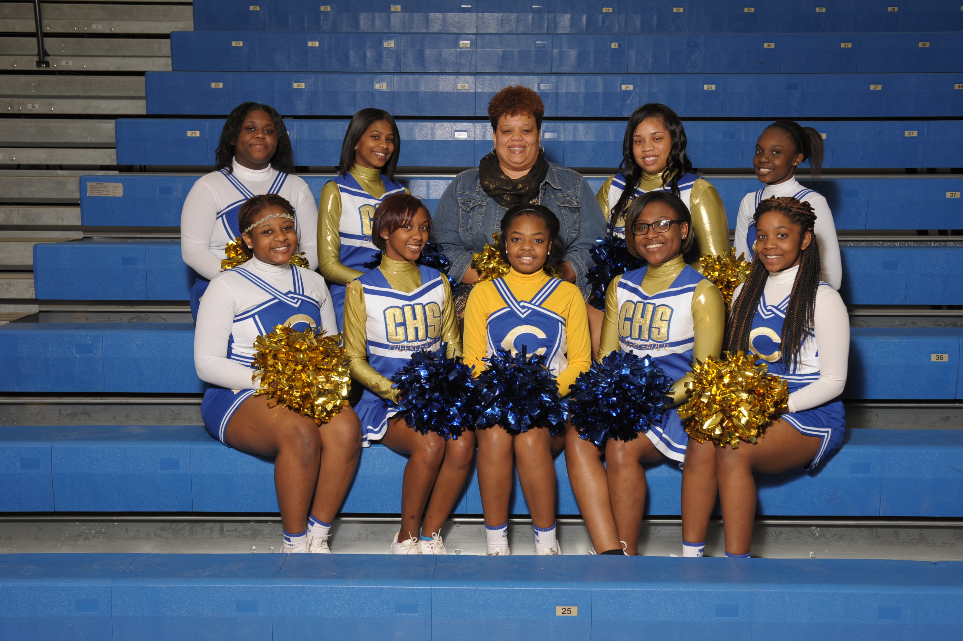 High five! Cumberland High School junior varsity cheerleading