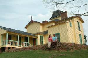 Alecia Daves-Johnson and her husband, Gordon Johnson, are pleased with the historic Stanley Park mansion they disassembled and restored that now serves as the family home.