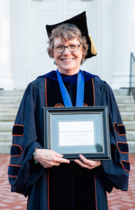 Dr. Lissa Power-deFur received the Faculty Research Award. Not pictured is Dr. Larissa “Kat” Tracy, who also won a Faculty Research Award.