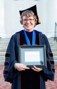 Dr. Lissa Power-deFur received the Faculty Research Award. Not pictured is Dr. Larissa “Kat” Tracy, who also won a Faculty Research Award. 