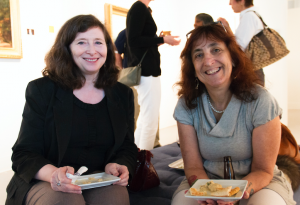 CARSON REEHER | HERALD Sarah Hardy, left, and Saranna Thornton, enjoy the complimentary appetizers of the night.