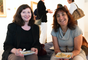 CARSON REEHER | HERALD Sarah Hardy, left, and Saranna Thornton, enjoy the complimentary appetizers of the night. 