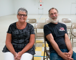 CARSON REEHER | HERALD Phyllis Smith is the wife of Danny Smith, a fiddler in the band, and Peter Marks is the husband of Sandy Goodson, a member of the band.