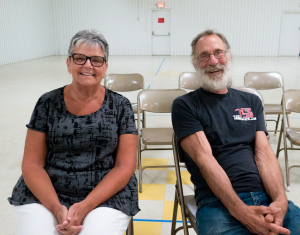 CARSON REEHER | HERALD Phyllis Smith is the wife of Danny Smith, a fiddler in the band, and Peter Marks is the husband of Sandy Goodson, a member of the band.  