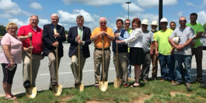 FARMVILLE AREA CHAMBER OF COMMERCE The Farmville Area Chamber of Commerce, members of the Farmville Town Council and members of the Murphy USA construction team recently helped kick-off the groundbreaking for the new Murphy USA gas station construction on Peery Drive. Pictured are, from left, Patricia Newsome, John Addis, Greg Cole, David Whitus, Gerald Spates, David Holton, Joy Stump, Wingy Moore, Andrew Hass, John Hass, Luke Hass, John Fosse, Derek Adam and Donald Palmore.