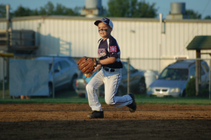 PEFYA Instructional Machine Pitch All-Star Johnny Luhn prepares to make a throw on defense during the Dixie Youth District V Instructional All-Star Tournament on Friday at PEFYA’s Field of Dreams complex. (Photo by Titus Mohler)