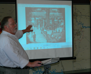 TITUS MOHLER | HERALD Jim Godburn delivers his lecture on the career of Union General Philip H. Sheridan.