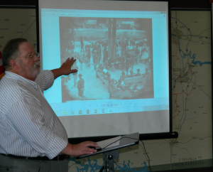 TITUS MOHLER | HERALD Jim Godburn delivers his lecture on the career of Union General Philip H. Sheridan. 