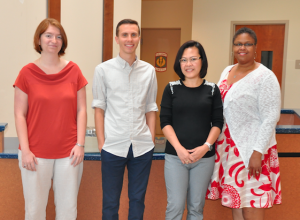 New Cumberland High School teachers pictured are, from left, Rachel Taylor, Trae Shidell, Gabriela Ancajas and Cora Tolliver (returning assistant principal).