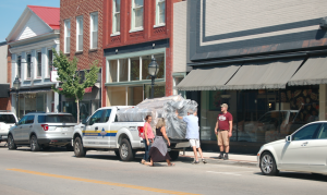 MORE SHOPPING — This family took advantage of Labor Day to do some extra shopping.