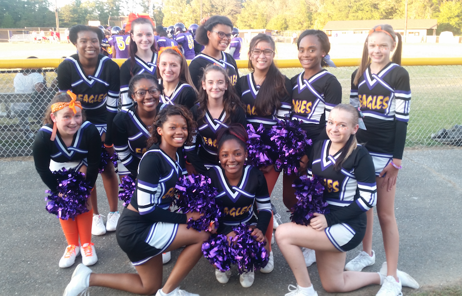 Prince Edward County High School junior varsity cheerleaders