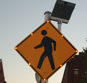 MARTIN L. CAHN | HERALD One of the sure ways to know you’re in Farmville is the lighted pedestrian crossing signs.