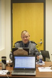 CARSON REEHER | HERALD Sgt. Richard C. Garletts, with the Virginia State Police, monitors for suspicious social media behavior. 