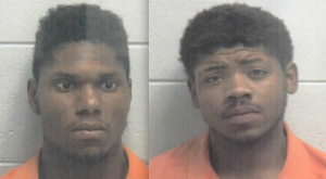 PIEDMONT REGIONAL JAIL Howard Al-Tariq Berry, left, and Shai-Yaun Austin, both of Cumberland, face numerous charges in connection with incidents at four businesses on Route 60 in Cumberland.
