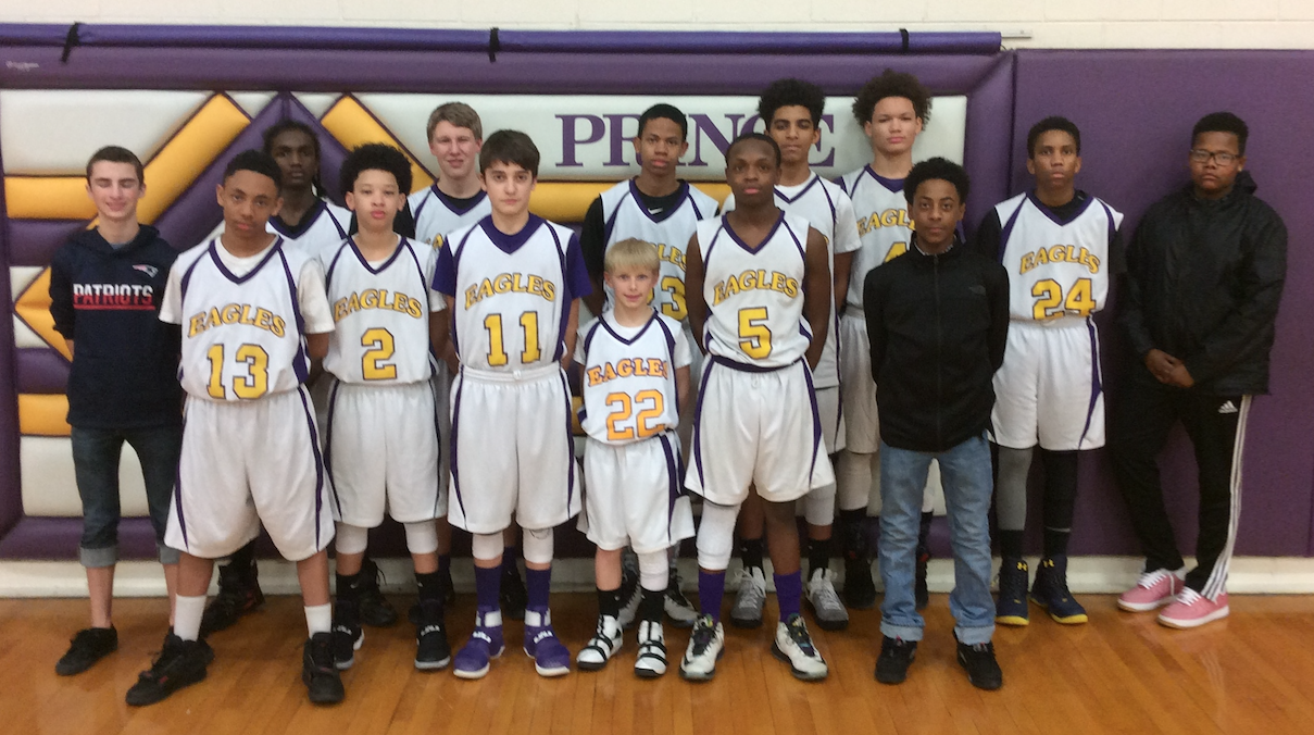 Prince Edward County Middle School boys basketball team Farmville
