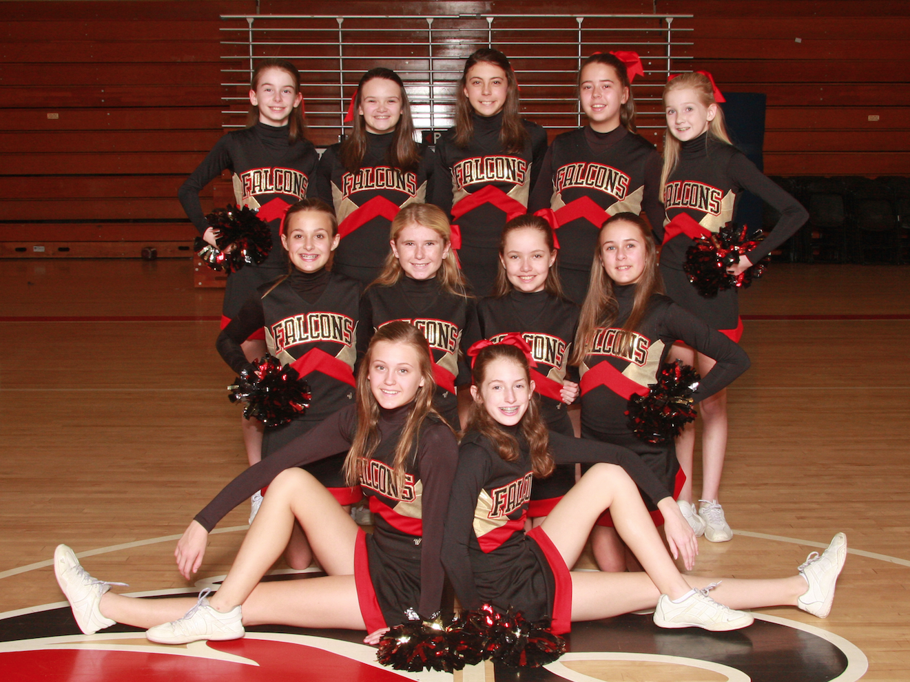 Fuqua School middle school basketball cheer team Farmville Farmville