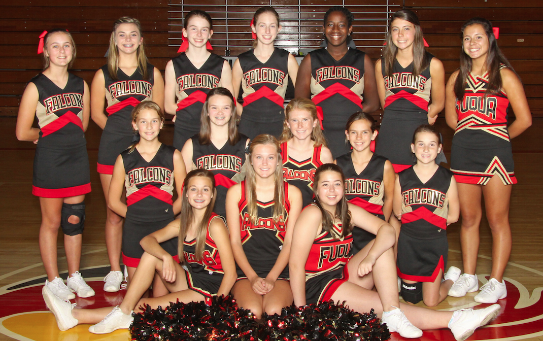 Fuqua School junior varsity fall cheerleading team Farmville Farmville