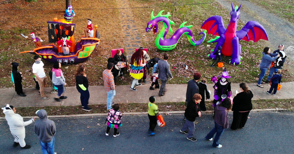 Town of Dillwyn holds trickortreating Farmville Farmville
